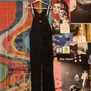 Black and White Pinstripe Dickies Overalls